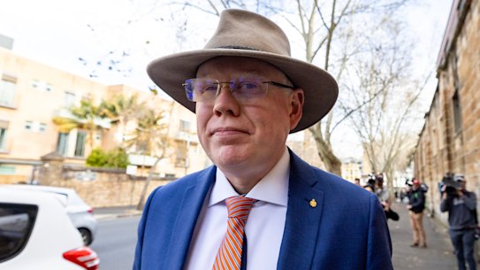 Gareth James Ward departs Darlinghurst Court in Sydney after being found guilty of sexual intercourse without consent and indecent assault. 
