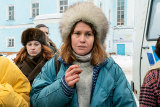 Seidi Haarla stars as Laura, who undertakes a long train trip from Moscow to see the obscure petroglyphs of Murmansk.