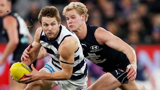 The emergence of Tom Atkins has helped take the pressure of the likes of Patrick Dangerfield.