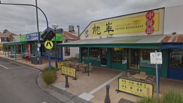The shops were captured on Google street view before the fire. 