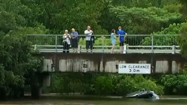 Flooding at Nambour on Wednesday.