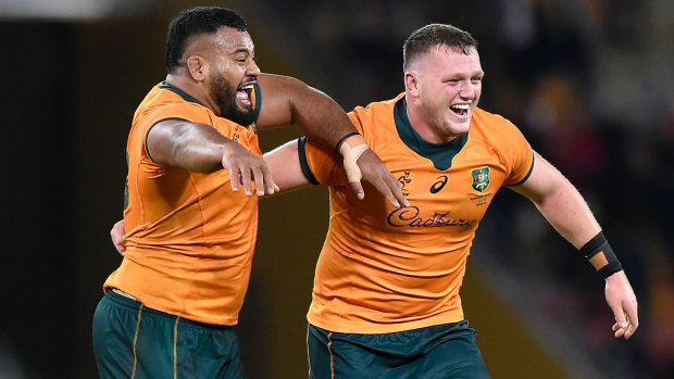 Taniela Tupou and Angus Bell solved the Wallabies’ scrum woes in the second half.