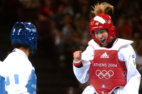 Carolyn Anderson (then Bartasek) at the 2004 Athens Olympics.