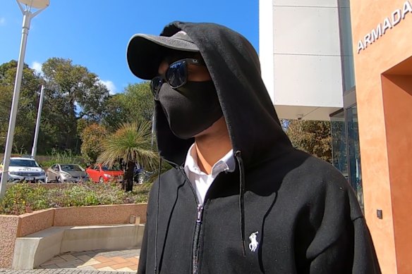 Jatin Pudaruth outside Armadale Magistrates Court. 