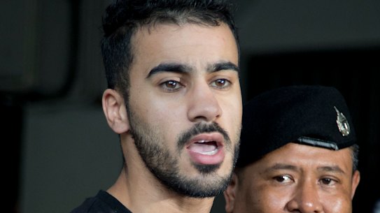 Melbourne football player Hakeem al-Araibi, a Bahraini refugee, has been held in Thailand for months.
