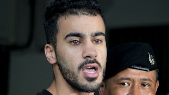 Detained: Melbourne football player Hakeem Al-Araibi, a Bahraini refugee, has been held in Thailand for months.