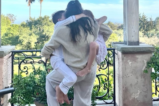 Meghan, the Duchess of Sussex, with Prince Archie and Princess Lilibet in a post shared to Instagram on Mother's Day, 2025.