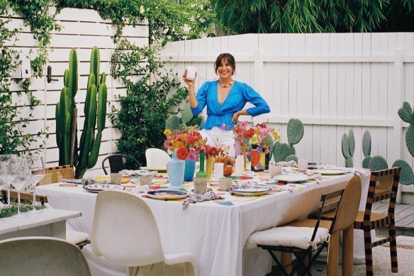 Jenna Holmes all set for a previous Pasta Club event.