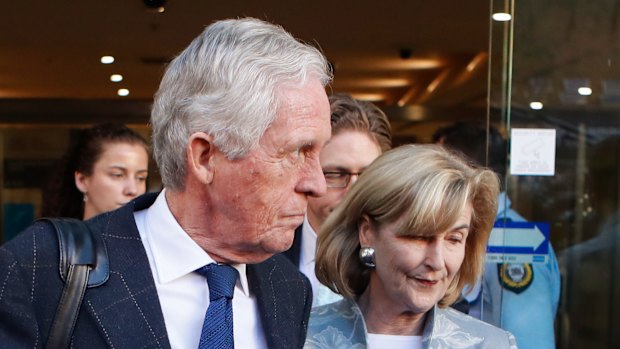 The parents of Katrina Dawson at the Lindt Cafe siege inquiry in 2017.