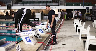 â€œThe conversations we had were super helpfulâ€: Ian Thorpe helped Levi Miller understand what it was like to be a champion swimmer. 