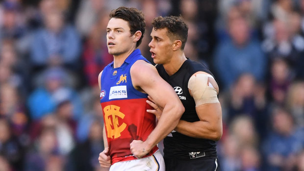 Ed Curnow moved to Lachie Neale in the second half and shut down the star midfielder.