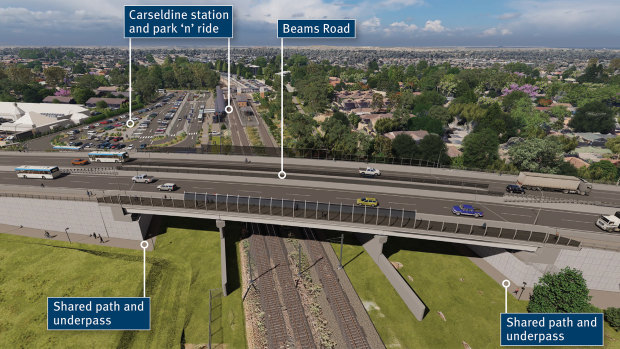 After lengthy delays, work will start on the Beams Road rail overpass in late January 2024.