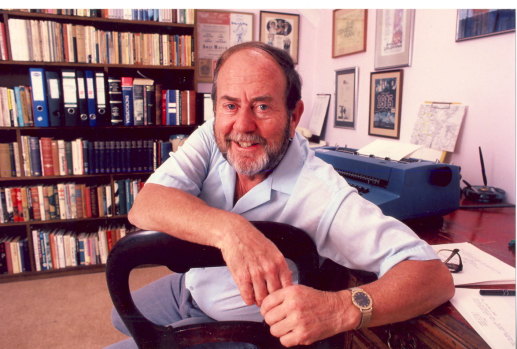 Author Peter Yeldham in his home office.