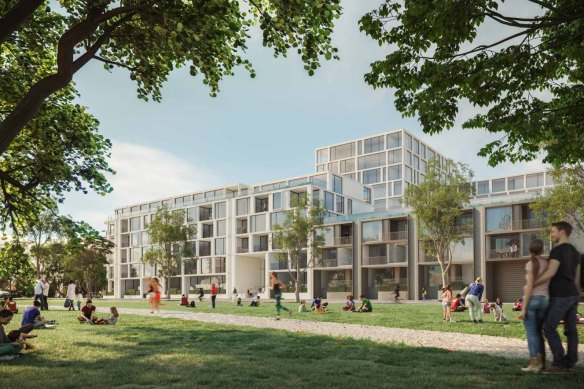 Renders of Mirvac’s development at Park Street in Brunswick. 