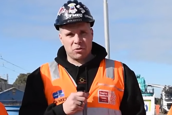 CFMEU official Joel Shackleton has been charged with making threats to kill.