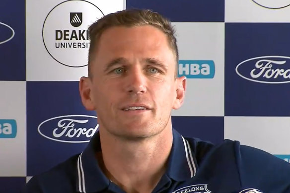 Joel Selwood announces his AFL retirement.