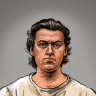 A court sketch of Patrick Stephenson at Ballarat Magistrates Court on Thursday.