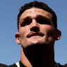 Nathan Cleary greets Panthers fans.