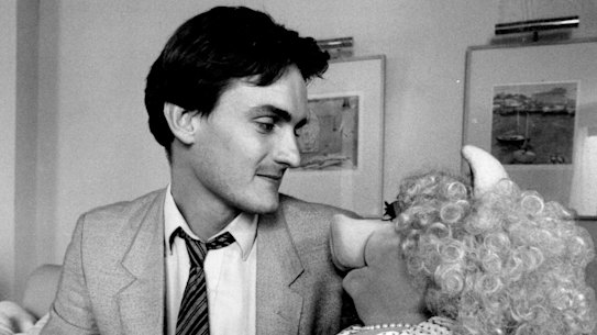 Richard Glover with Miss Piggy. 