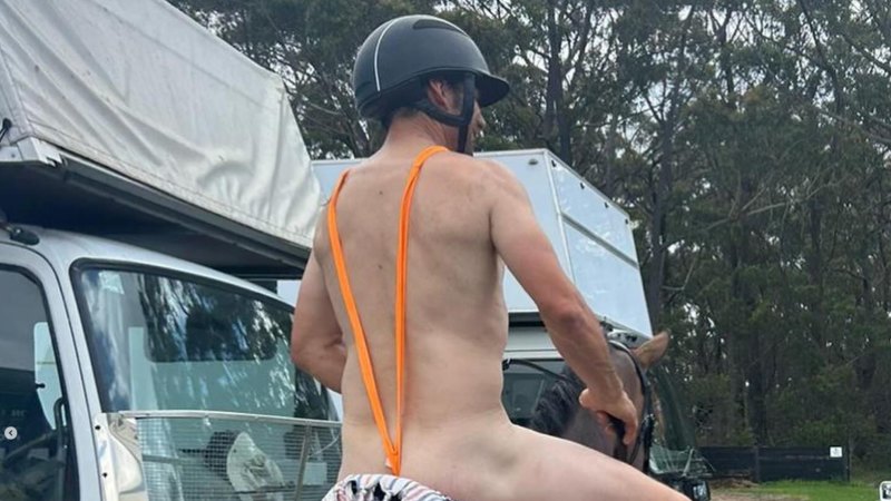 ‘Didn’t mean to offend anyone’: Equestrian star apologises for mankini stunt