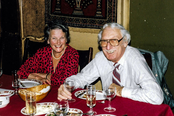Elvina Stubbings and George Gale, the mother and godfather of writer Jo Stubbings. 