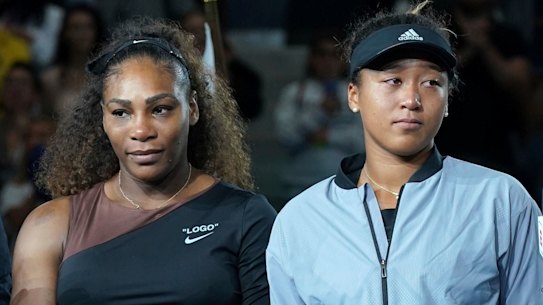 Naomi Osaka, right, burst onto the scene with her 2018 US Open final win over Serena Williams.