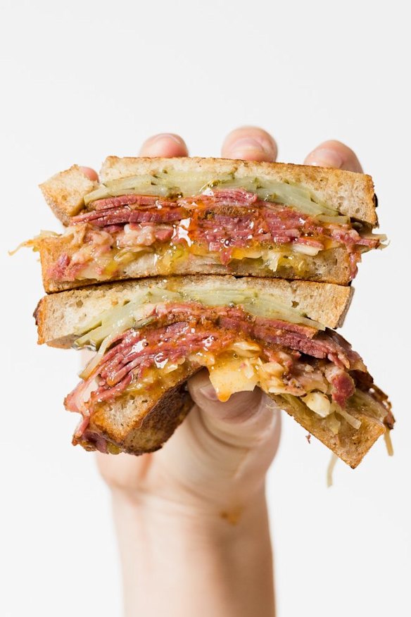 Beef and pickle toastie. 