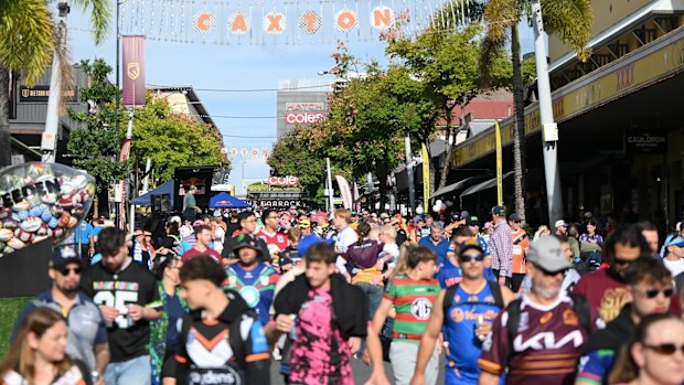 Caxton Street in Brisbane during the NRL’s Magic Round.
