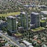 An impression of a possible development proposal for the Mount Scopus site at Burwood released in a Whitehorse Council meeting agenda. A Department of Transport and Planning spokesperson said the council made an “error” and tabled a previous iteration of the plan. The school insists the highest building would be no taller than 20 storeys.