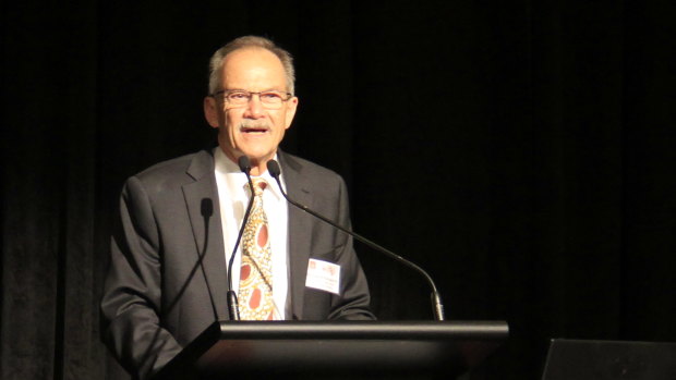 Professor Peter Klinken at the lithium and energy materials consortium on Thursday.