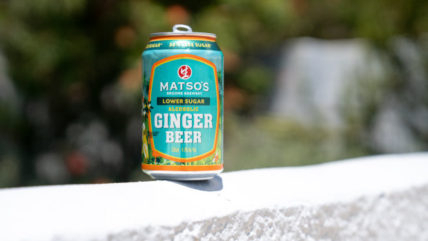 The new low-sugar Matso’s Ginger Beer. 