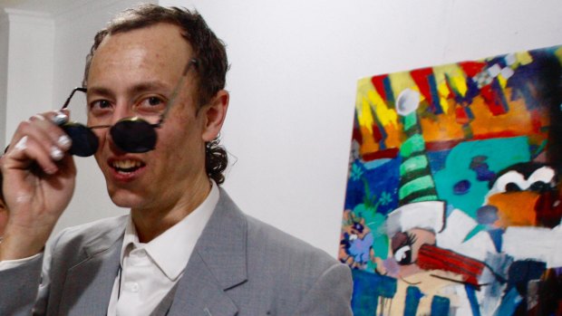 Australian artist Anthony Lister at the opening of an exhibition in 2019.
