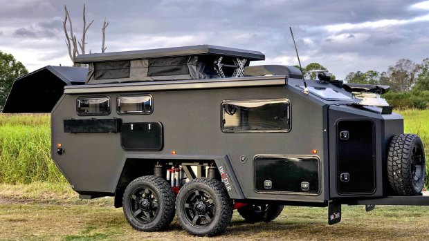 An EXP-6 camper-trailer from Brisbane-based manufacturer, Bruder.