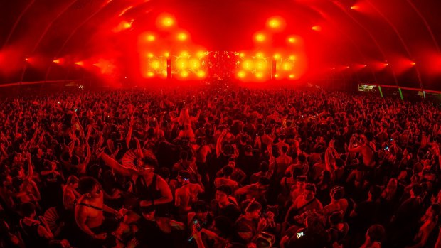 Eight people were rushed to hospital after overdosing on drugs at a music festival on the weekend.