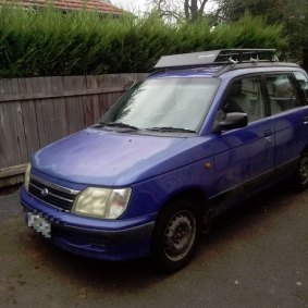 Mr Kelly's purple station wagon used in the two incidents.