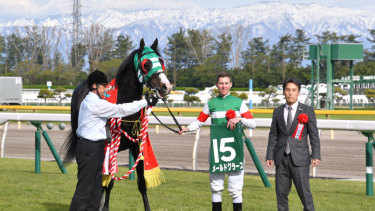 Damian Lane after winning Niigata Daishoten on Mer de Glace two weeks ago. 