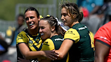 Australia celebrated their historic success.
