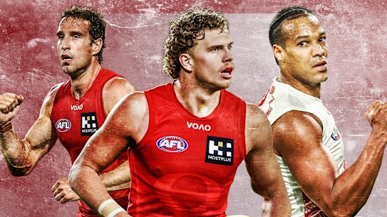 Ben King, Jed Walter and Joel Amartey are three key forwards kicking goals and out of contract at season’s end. 