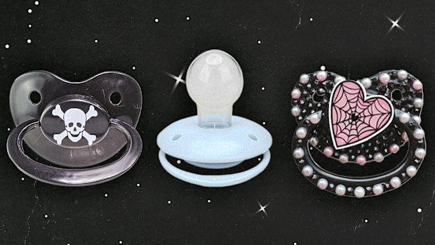 Soothers or dummies specifically designed for adults are becoming more popular.