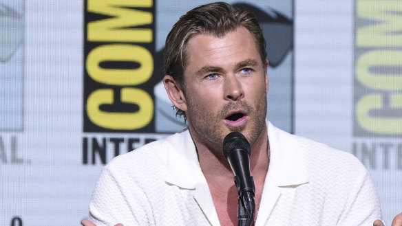 Chris Hemsworth participates in the Paramount Animation Panel at Comic-Con. 