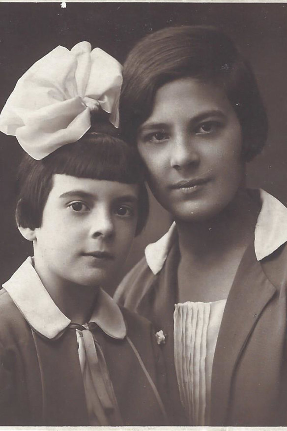 Irena (at left) and Alicja in Warsaw, circa 1928.