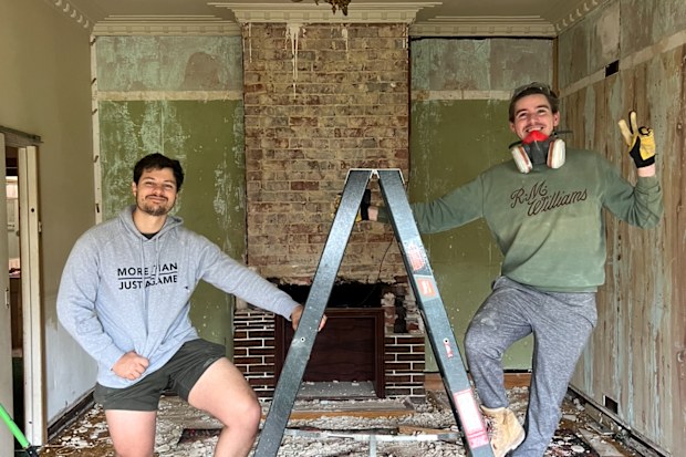 Home Husbands Jordan Bruno and Dane Yull inside one of their renovations