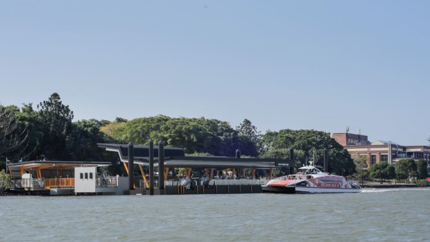 An artist's impression of the upgraded New Farm Park ferry terminal