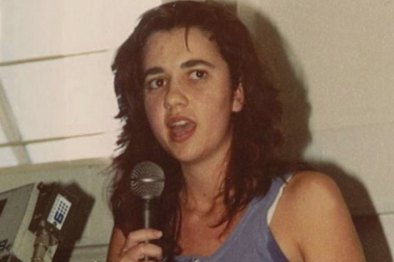 Future Queensland premier Annastacia Palaszczuk speaks as a student at the University of Queensland in Brisbane in 1989.