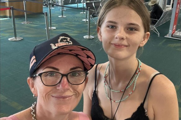 Pheobe Bishop, 17, pictured with her mother Kylie.