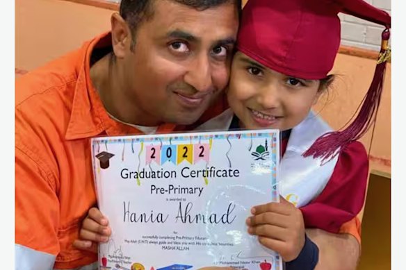 Adeel Ahmad and his daughter Hania. She was in year four at Perth’s Islamic College.