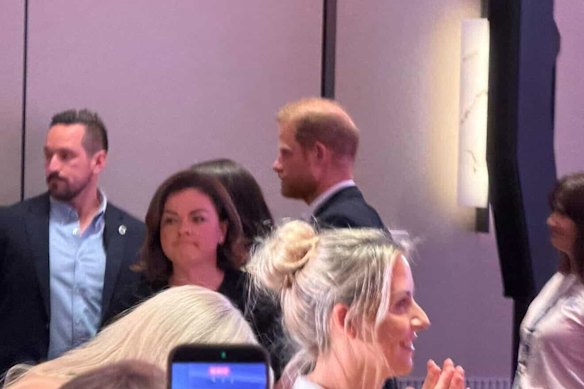 Harry also attended the event, playing supportive husband to Meghan for the night. 