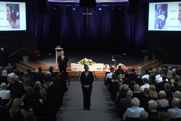 Ash Jenkinson was farewelled at a service in Southport on Friday.