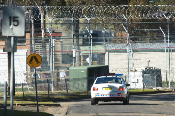 NSW police outside the Villawood Detention Centre.