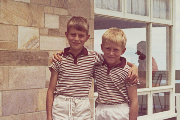 David Bromley (right) with brother Paul as children.